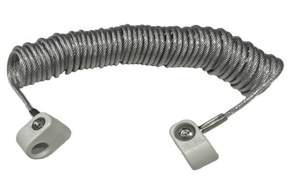 12 Ft Coiled Cable Tether Clear